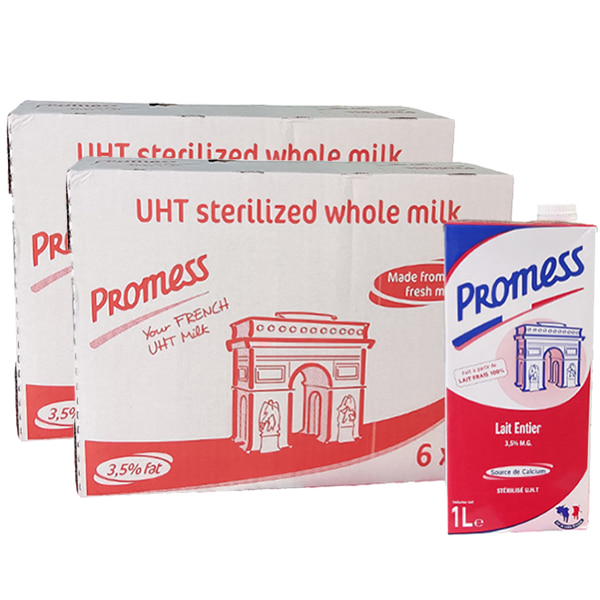 Combo 2 thùng Sữa tươi Promess Pháp Nguyên kem hộp 1 Lít Combo 2 thùng Sữa tươi Promess Pháp Nguyên kem hộp 1 Lít