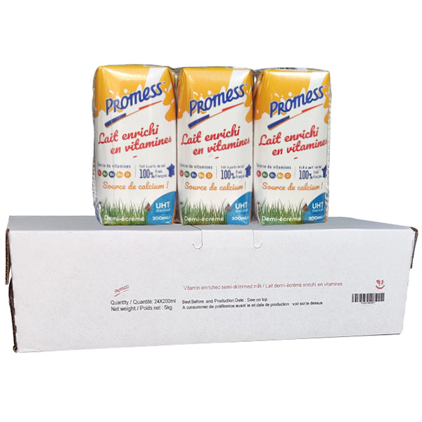 Sữa tươi Promess Pháp bổ sung Vitamin hộp 200ml Sữa tươi Promess Pháp bổ sung Vitamin hộp 200ml