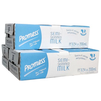 Combo 2 thùng Sữa tươi Promess Pháp Ít béo hộp 200ml