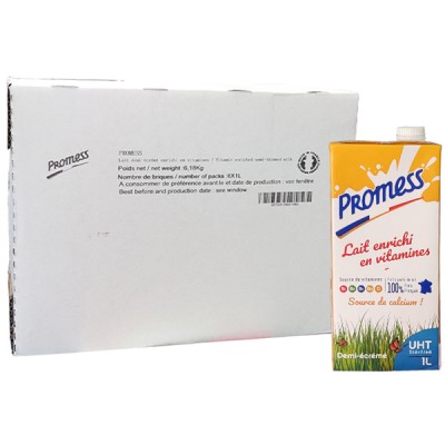 Sữa tươi Promess Pháp bổ sung Vitamin hộp 1 Lít