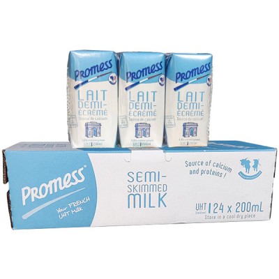 Sữa tươi Promess Pháp Ít béo hộp 200ml