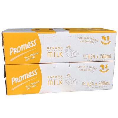 Combo 2 thùng Sữa tươi Promess Pháp vị Chuối hộp 200ml