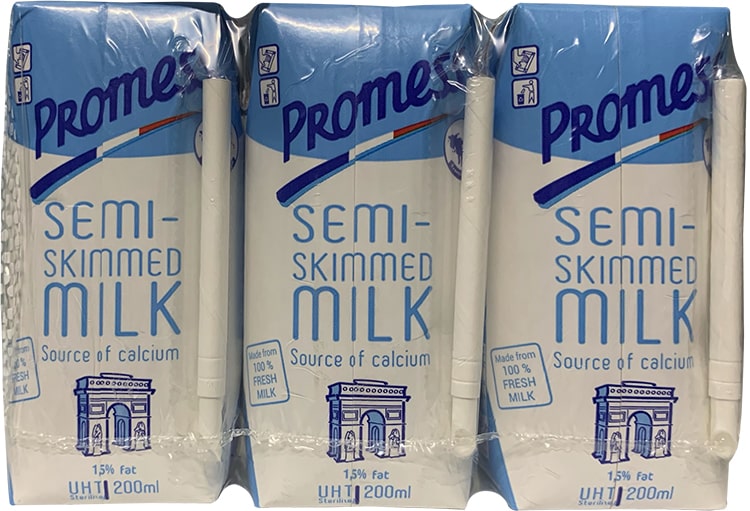 Sữa tươi Promess Pháp Ít béo hộp 200ml