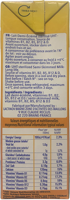 Sữa tươi Promess Pháp bổ sung Vitamin hộp 1 Lít