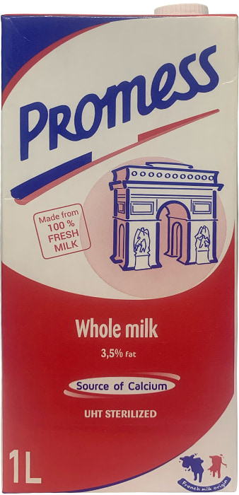 Sữa tươi Promess Pháp Nguyên kem hộp 1 Lít