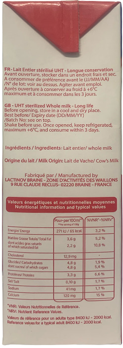 Sữa tươi Promess Pháp Nguyên kem hộp 1 Lít