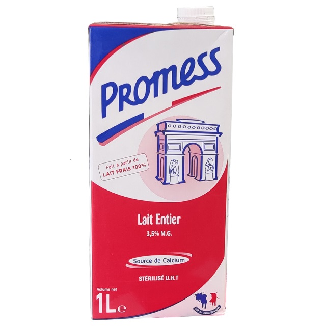 Sữa tươi Promess Pháp nguyên kem hộp 1 Lít