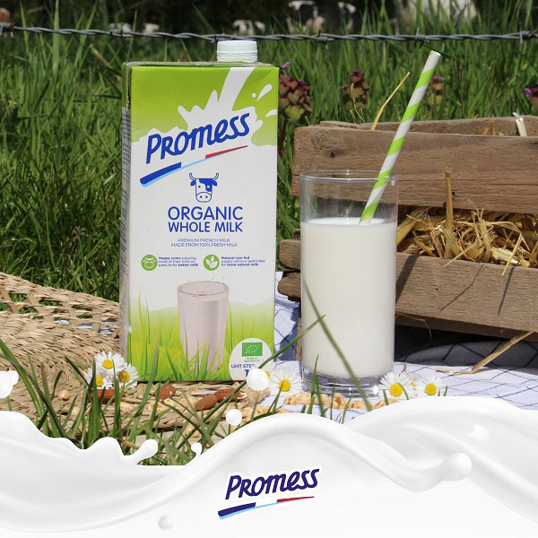 Sữa tươi Promess Organic nguyên kem hộp 1 Lít