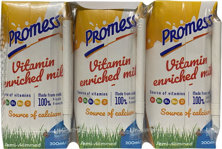 Sữa tươi Promess Pháp bổ sung Vitamin hộp 200ml