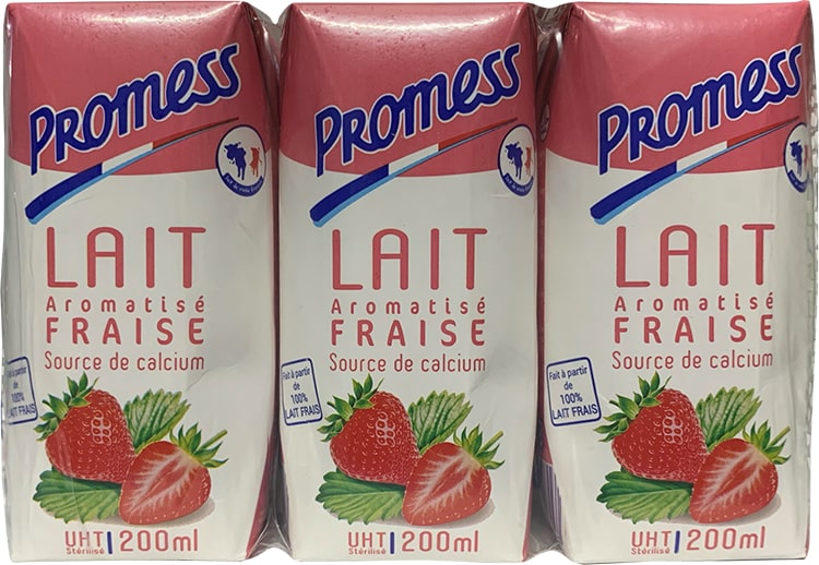 Sữa tươi Promess Pháp vị Dâu hộp 200ml