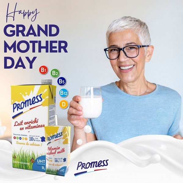 Sữa tươi Promess Pháp bổ sung Vitamin hộp 1 Lít