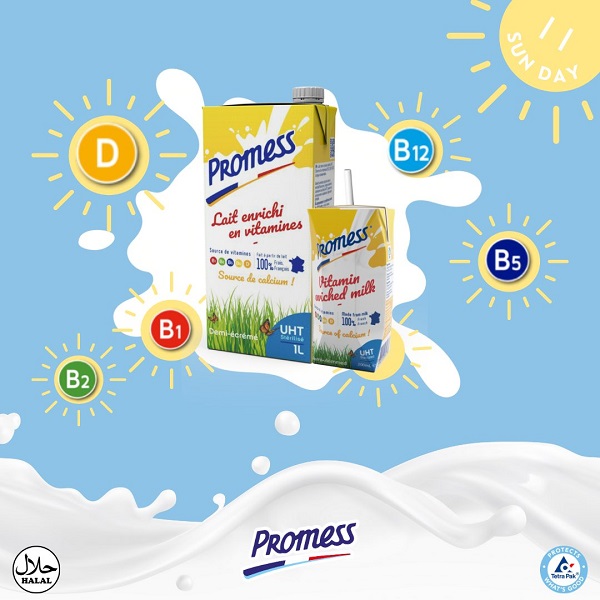 Sữa tươi Promess Pháp bổ sung Vitamin hộp 1 Lít